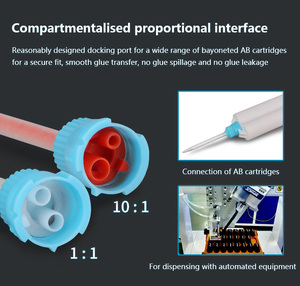 2 bölüm statik mikser 10:1 statik mikser karıştırma ucu sprey memesi ile AB yapıştırıcı/tutkal MachinePopular - Product Image 5