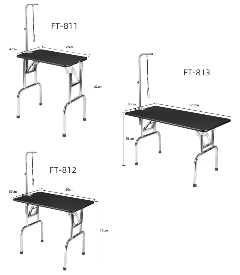 כלב טיפוח מתקפל שולחן אאולוס FT-811/812/813 ידני נירוסטה שולחן עבור סיטונאי Mesa Para Peros