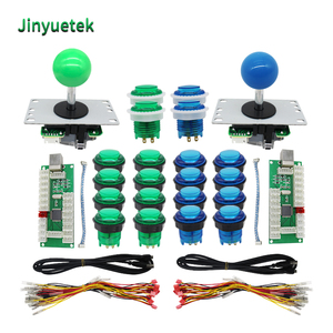 2 игрока нулевой задержки USB кодировщик DIY Аркадный Игровой Комплект со светодиодными кнопочными переключателями Sanwa аркадный джойстик для аркадных автоматов - Product Image 6