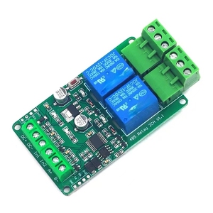 Modbus RTU 5V/12V 2チャンネルリレー出力ボードスイッチ入力RS485 TTL通信ネットワーク拡張ボードリレーモジュール - Product Image 1