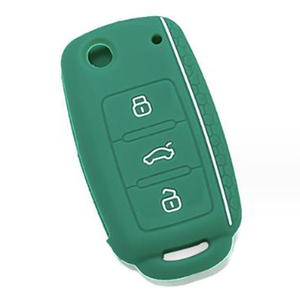 VWポロ用の新しい色の保護シリコンキーカバーキーレスエントリーリモートフォブケースホルダー - Product Image 1