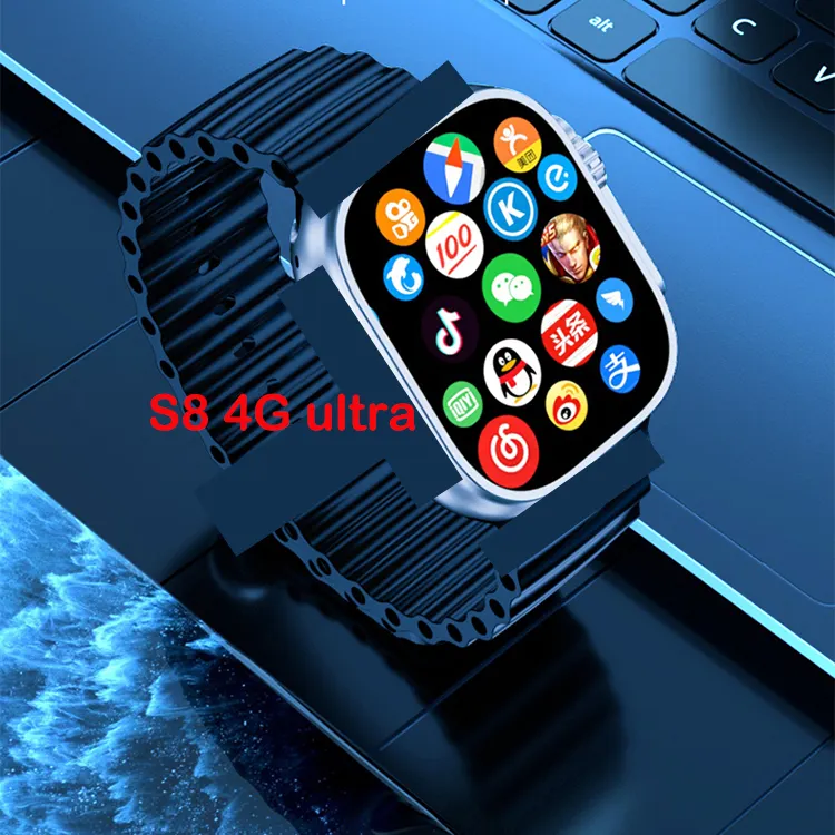 2023 Smart watch ultra 4G watch S8 1 + 16GB 1000 mah bateria grande WiFi GPS Internet telefonemas Android smart watch