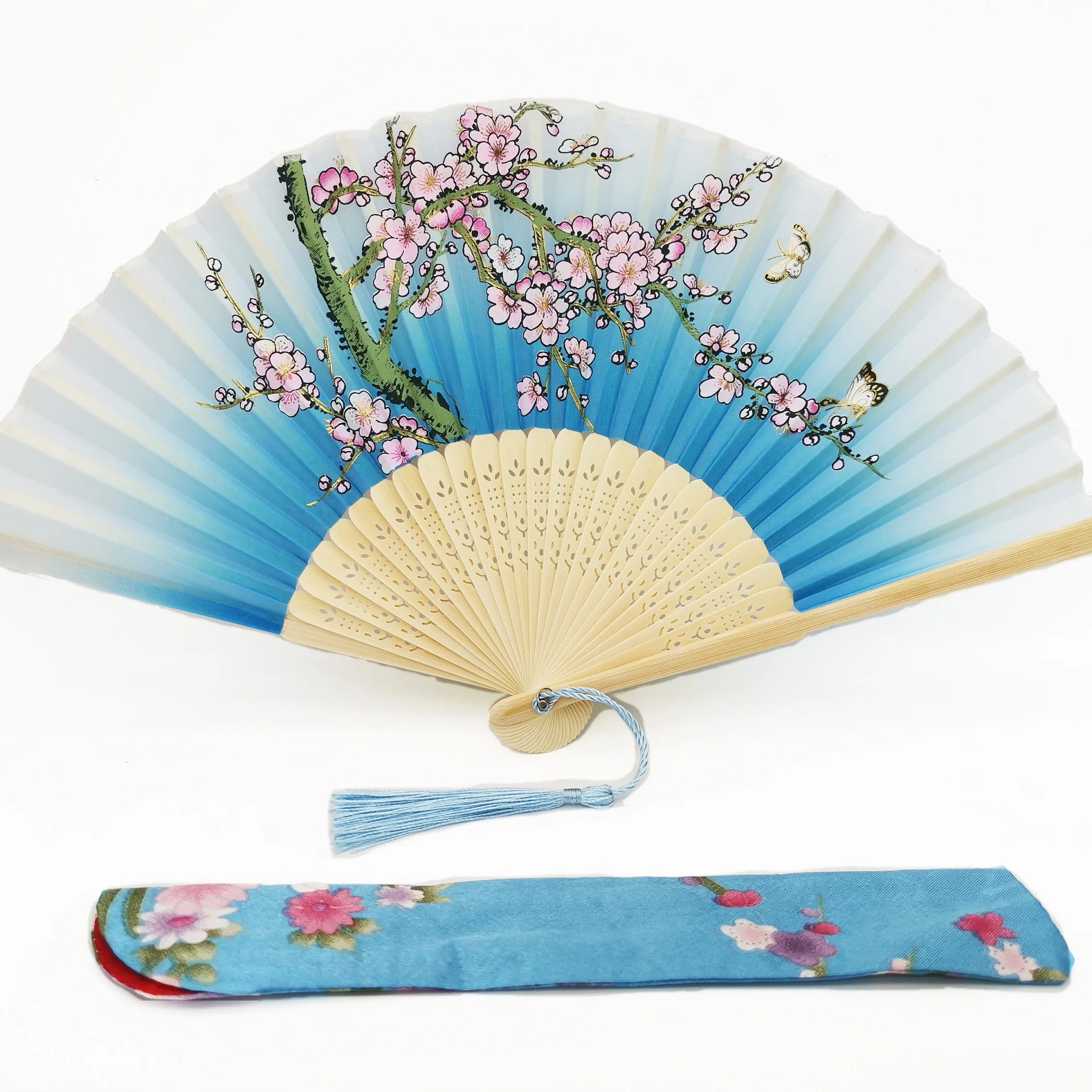 Éventail à main en bambou, de couleur unie, pliable, en papier Rave, fabriqué au japon, unités