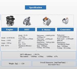 เครื่องยนต์เมจิกคอร์, DHT และเครื่องกำเนิดไฟฟ้าและชุดประกอบ E-Motor สำหรับรถยนต์ไฟฟ้าไฮบริด HEV PHEV reev - Product Image 5