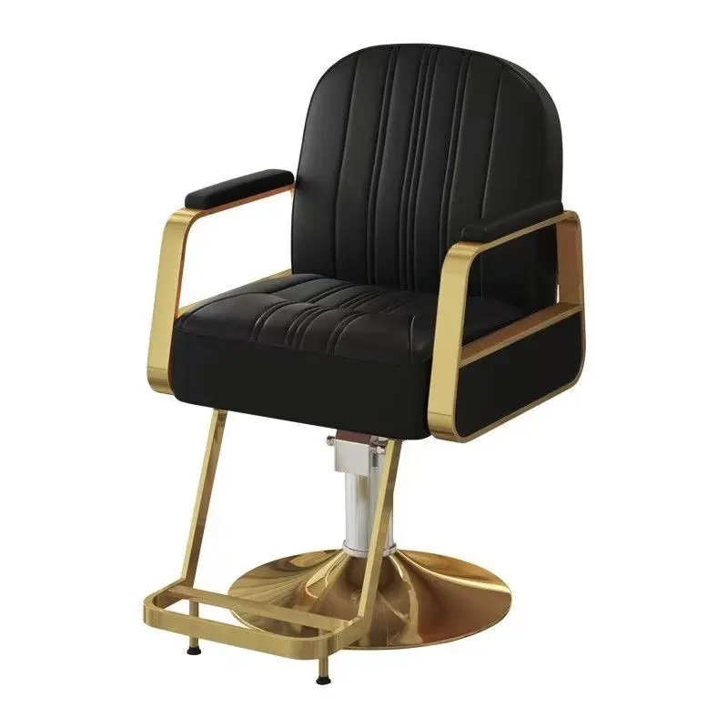 Cadeira de salão de cabeleireiro rede vermelha tendência assento de aço inoxidável para corte e tingimento de cabelo cadeira de barbeiro pode ser levantada e abaixada