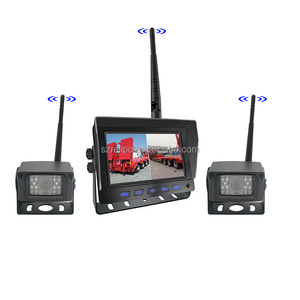 Sistema de cámara de respaldo inalámbrico de 5 pulgadas AHD dual de calidad con monitor impermeable para función de vista nocturna de camiones y furgonetas - Product Image 1
