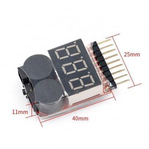1-8S battery level <strong>display</strong> XB100 low voltage alarm Electric <strong>display</strong>/dual <strong>function</strong> buzzer - Product Image 2