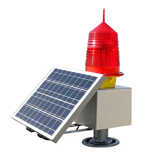 Di aeromobili Dell'aviazione Solar Powered Navigation Led Lampeggiante Gru A Torre di Ostruzione Faro Fanale Avvertimento Luci