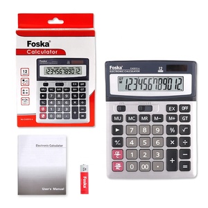 Foska多機能ハンド電卓HDディスプレイ銀行スタッフのデータアナリストと財務計算のための12桁の電卓 - Product Image 5