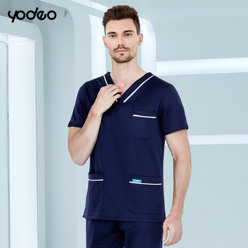 Navy blue short sleeve men