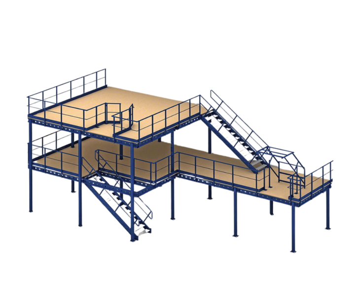Multi-Level Mezzanine Platform Voor Magazijn Opslag Poedercoating Afwerking Pallet Racking En Rack Systeem