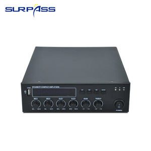 Miniamplificador de mesa activo, sistema Pa, USB, con dientes azules, compacto, con 2 entradas de micrófono