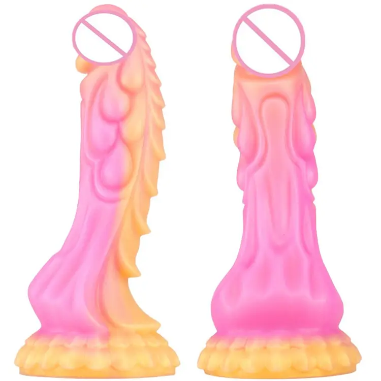 8,26 Zoll flüssiges Silikon Kylin Jade Tier förmige Spezial farbe Monster Dildo für Frauen Riesig Realistisch