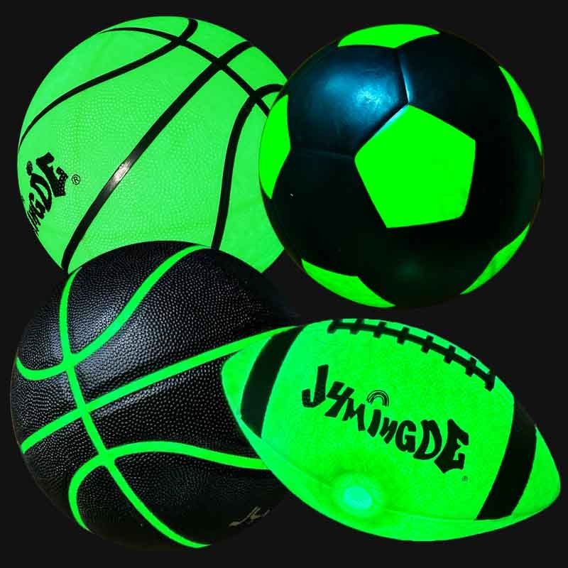 Green led glow basketball