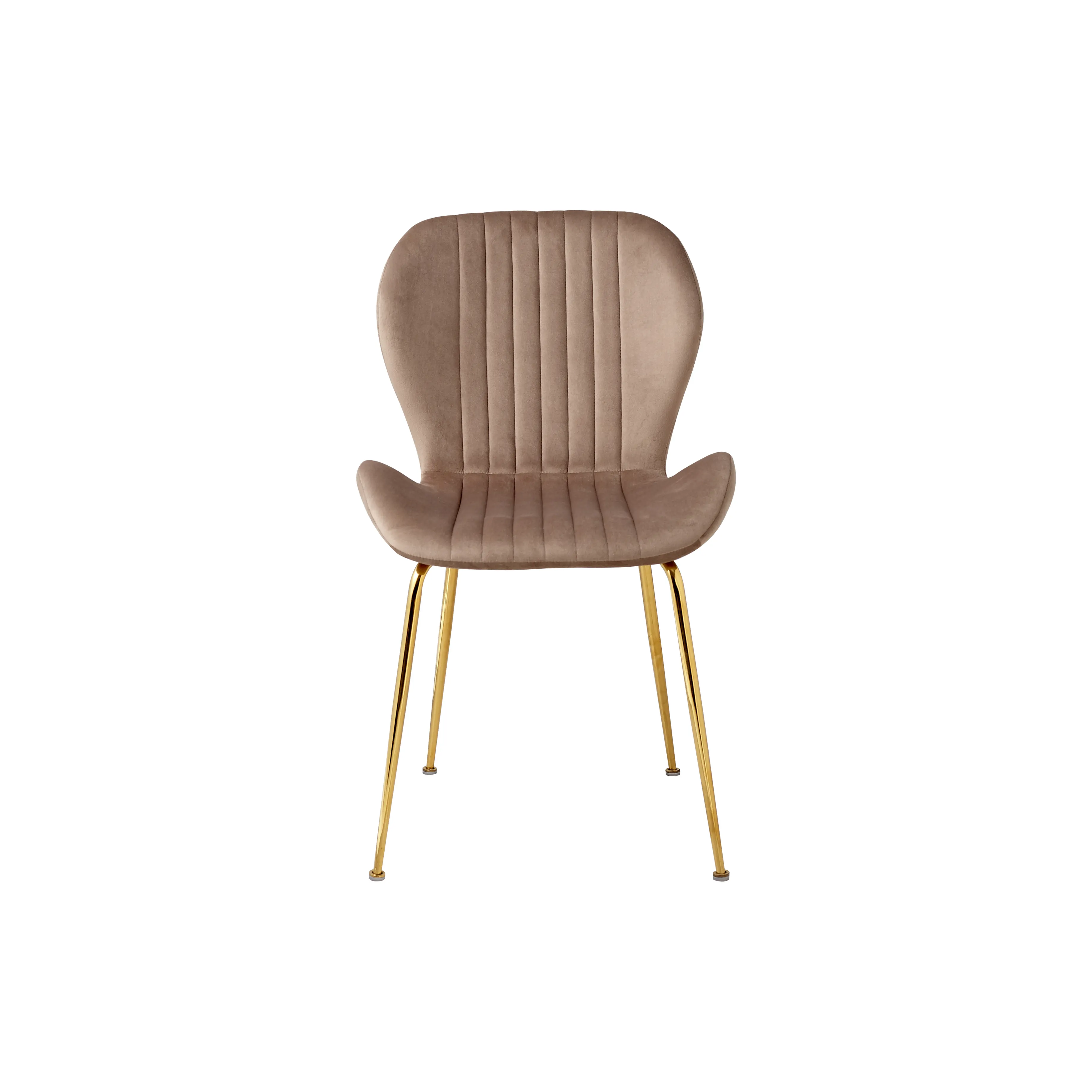 Cadeiras de restaurante com estrutura de aço e metal luxuosas modernas cadeiras veludo com perna dourada
