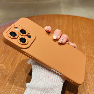 Apple serisi telefonlar için yeni toptan mat anti-düşen TPU koruyucu kabuk düz kenar sararma olmayan sıvı sert TPU Ins - Product Image 2