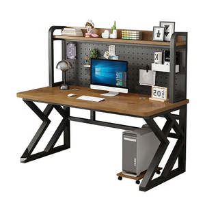 Mesa de ordenador de estudio de estudiante de madera con estante de libros Hogar personalizado diseño moderno Escritorio de juegos - Product Image 2