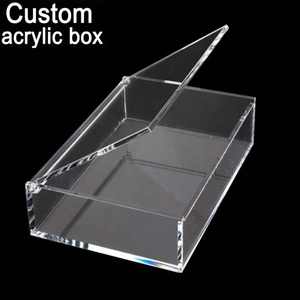 <strong>Custom</strong> Eco-friendly Acrylic Box Clear Acrylic <strong>Display</strong> Case 5side Box With Lid/sliding Lid or <strong>Plexiglass</strong> Box Cube for Food Rose - Product Image 3