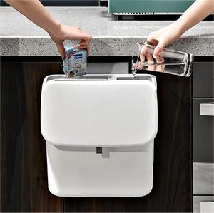 家用厨房折叠干湿分离垃圾分类垃圾桶集装箱壁挂式站立 - Product Image 1