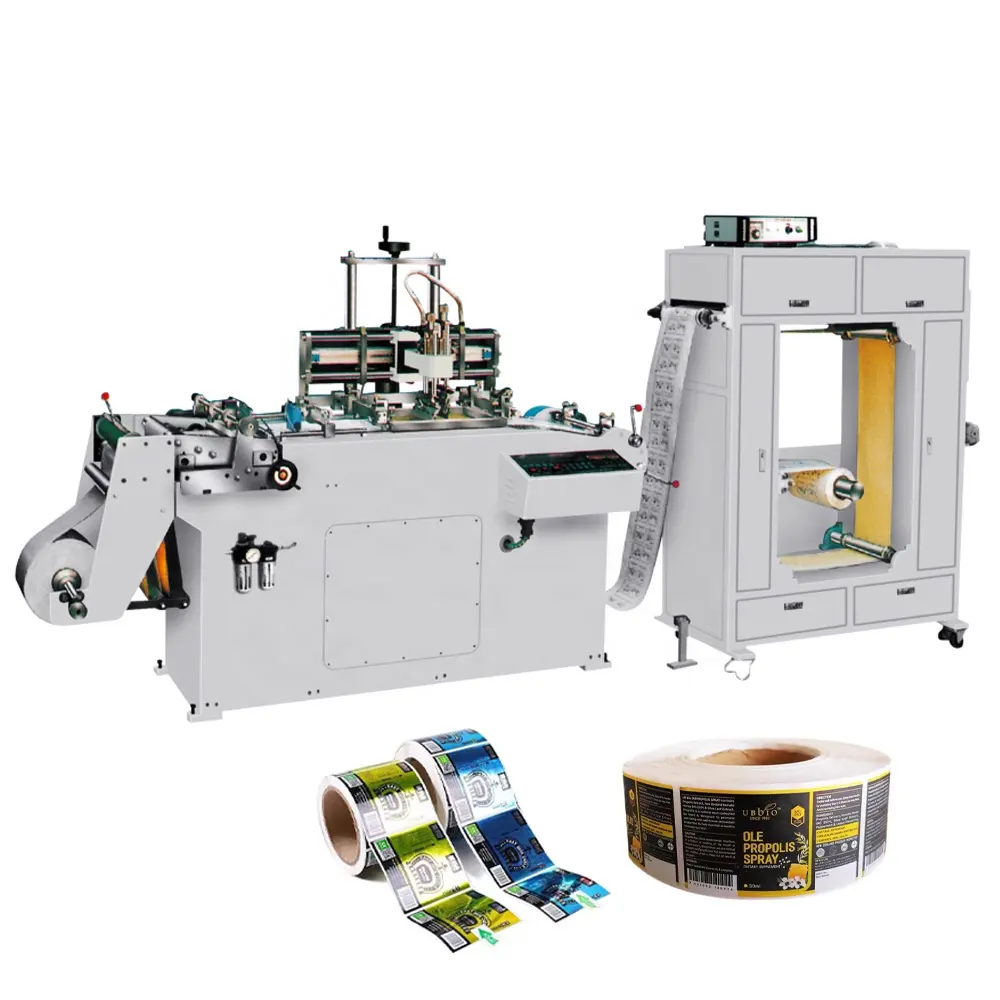 Máquina de serigrafía utomatic de dos colores, rollo a rollo, máquina de impresión Acron