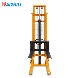 Haizhili <strong>Loading</strong> and <strong>Unloading</strong> 2000kg 2t Capacity Hand Forklift 1.6m Lift Height Hydraulic Manual Stacker with Adjustable Forks - Product Image 5