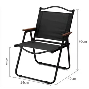 Ngoài Trời Gấp ghế thép carbon Bàn và ghế đặt CLINT Ghế di động cắm trại giải trí gấp Bộ đồ gỗ ngoài trời - Product Image 2