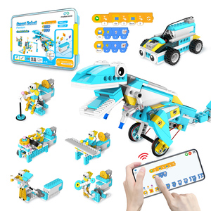 Robot de programación de ensamblaje 3D Smart Robot Premium 200 en 1 Scratch Junior Kit de codificación educativa para principiantes