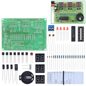 DIY <strong>Kits</strong> AT89C2051 Electronic Clock Digital Tube LED Display Suite Electronic Module Parts and Components DC 9V - 12V - Product Image 5