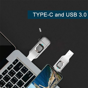 Wholesale High-Speed USB 3.0 Type C OTG Metal Pen Drive Lock Fingerprint <strong>Encrypted</strong> U Disk USB <strong>Memory</strong> 32GB-256GB Storage Options - Product Image 5