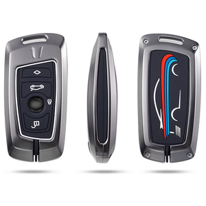 Funda protectora de silicona para llave de coche, carcasa de Metal a la moda para BMW - Product Image 2