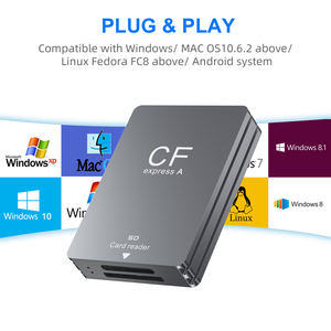 Süper hız 2 in 1 CF express tip A SD3.0 Windows Mac Linux Android için kart okuyucu 10Gbps tip C kart okuyucu adaptörü - Product Image 4