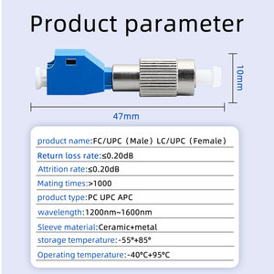 อุปกรณ์ไฟเบอร์ออปติกตัวแสดงความผิดภาพ5MW พร้อมอะแดปเตอร์ FC ชายเป็น LC หญิงสำหรับการทดสอบใยแก้วนำแสง - Product Image 6