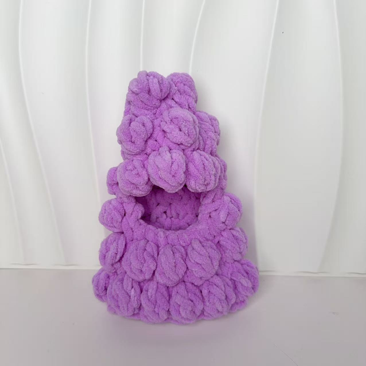 Couvre-chef d'arbre de Noël violet embryon blanc