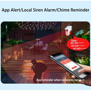 Sensor de movimiento PIR WIFI con sirena estroboscópica alarma timbre aplicación alerta Tuya Smart Life Detector infrarrojo al aire libre seguridad del hogar - Product Image 4