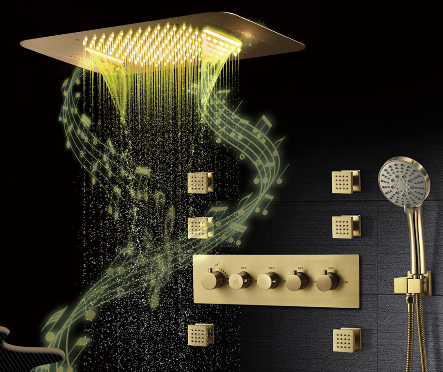 Télécommande de contrôle-or brossé