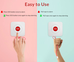 Botón SOS de emergencia de pánico inalámbrico 2024 para el hogar, Oficina Personal, cuidado de ancianos, sistema de llamada de alarma de seguridad, - Product Image 2