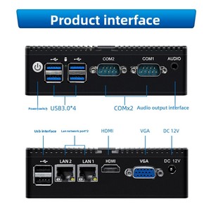 Mini a doppia rete seriale Micro J1900/J4125 Computer integrato di controllo industriale Quad-Core DDR3 RAM nuovo Host industriale AU/US/EU - Product Image 2