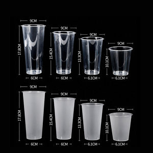 Custom Logo Disposable Plastic U <strong>Cups</strong> 500ml 600ml 700ml Single Wall Style for Milk Tea and Smoothie Packaging Clear Smooth - Product Image 1