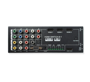 Digital de última generación Multi-funcional HDMI Audio Extractor con 8 entradas a 1 salida HDMI con óptica/Coaxial 5,1 canal
