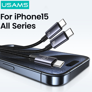สายชาร์จเร็ว2 in 1กำลังสูง SJ740 USAMS 60W พร้อมพอร์ตคู่สำหรับการชาร์จและสายเคเบิลข้อมูล Type-C ไปยัง Type-C - Product Image 5