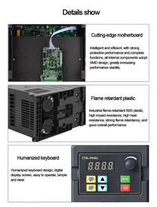 Alta calidad 1PH/3PH a 3PH Entrada monofásica Salida trifásica 0.75KW 1HP Inversor VFD para accionamiento de motor