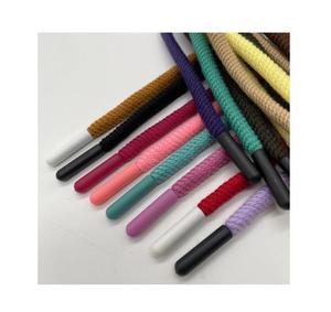 Cordón impreso personalizado con capucha cordón Cordón de 5mm de ancho Cordón de poliéster con puntas de plástico - Product Image 1