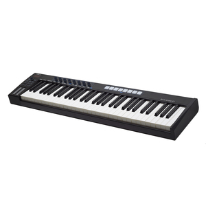 WORLDE Ballena Azul 61 teclado controlador MIDI USB portátil 61 teclas semipesadas 8 almohadillas retroiluminadas RGB pantalla LED con USB