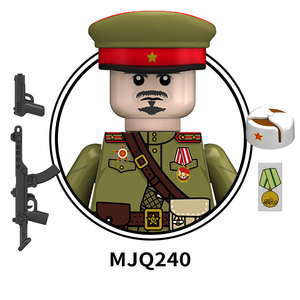 MJQ237-240ミリタリーミニプラスチックビルディングブロックセットソビエトInfantry-SVT40 PPS SKS PPS43子供用教育およびギフト用おもちゃ