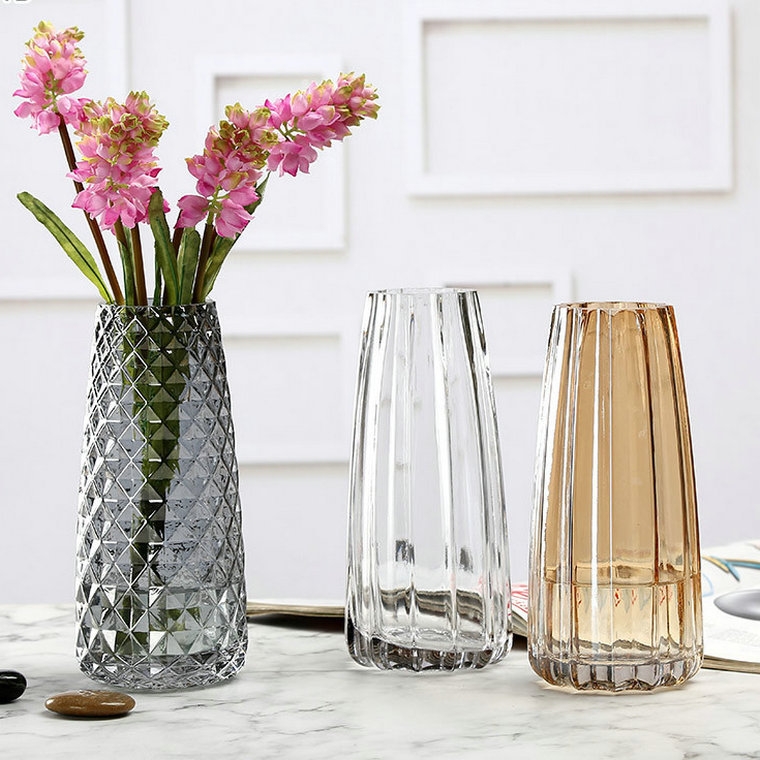 Factory Produced Wholesale Glass Flower Vase for Home Decor