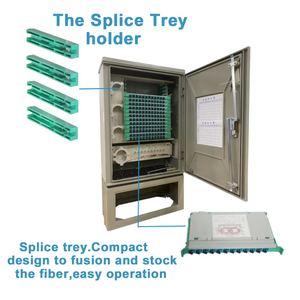 Outdoor <strong>Telecom</strong> FTTH 96/144/288 Core Fiber Optic Distribution Cabinet SC/FC Storage Fiber Optic Cross Connect WiFi GSM GPRS - Product Image 6