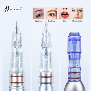 Biomaser profesyonel kalıcı makyaj kartuş İğneler 1R/2R/3RL/5RL tek kullanımlık steril dövme kalemi makine iğneleri ipuçları