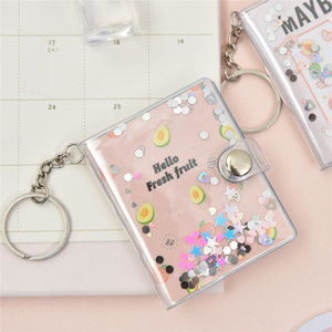 <strong>Custom</strong> <strong>Mini</strong> PVC Cover Note Book Small <strong>Paper</strong> <strong>Notepad</strong> with Button Loose Leaf Feature Keychain - Product Image 5