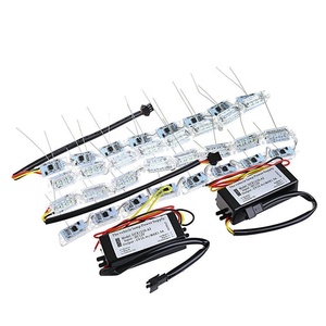 Flexible Crystal <strong>Tear</strong> Eyes <strong>LED</strong> Strip Daytime Running Light DRL Turn Signal Yellow Flowing Car Front Headlight Driving Lamp - Product Image 6