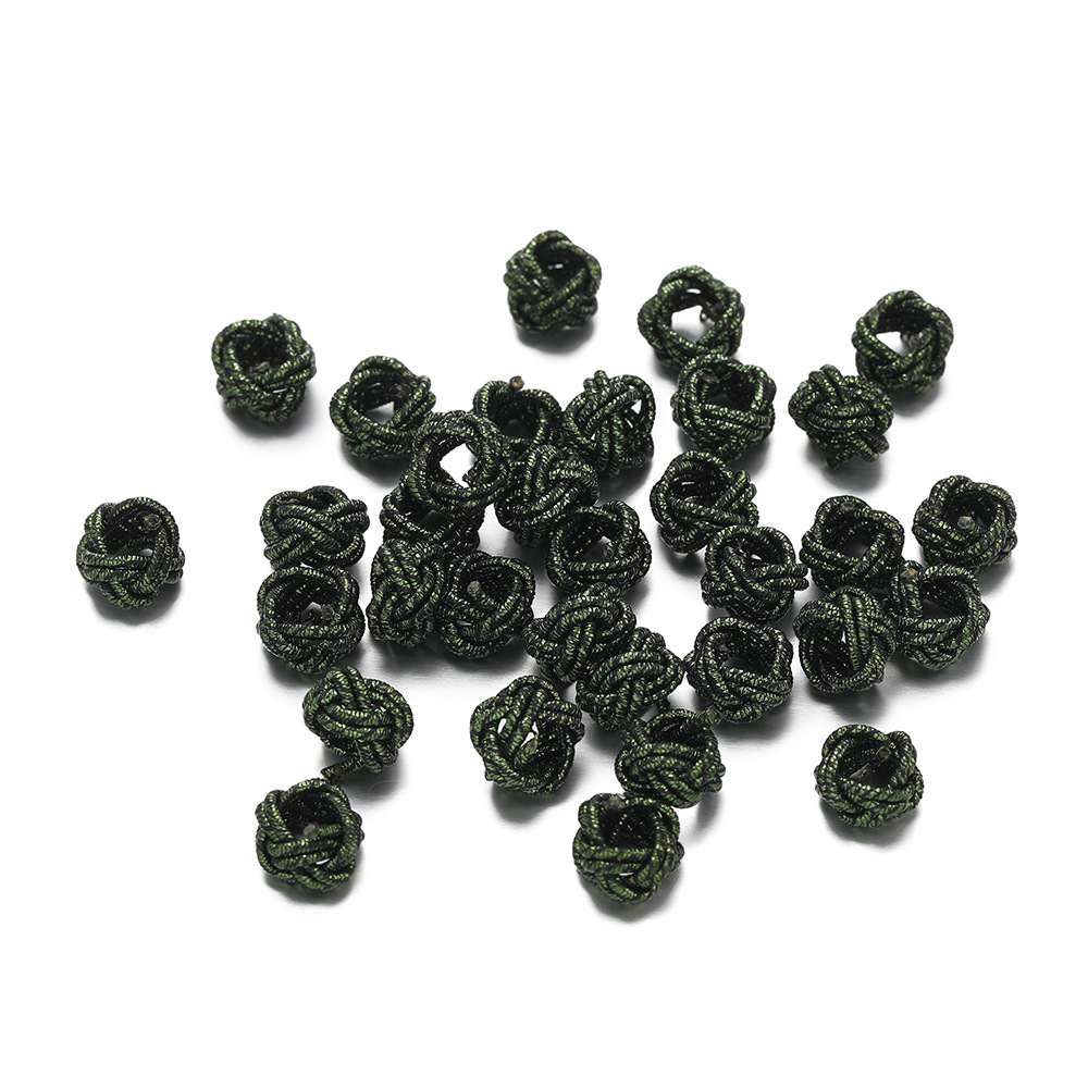 Bouton nœud ananas vert armée